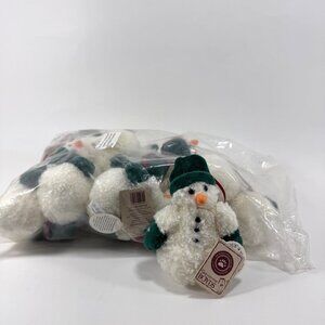 12 Christmas Boyds Bear Snowman Plush Ornaments Willie B Chilymitts 4"